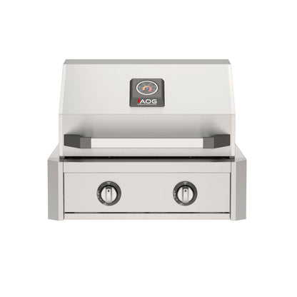 AOG24TN 24-inch T-Series built-in grill closed hood front view