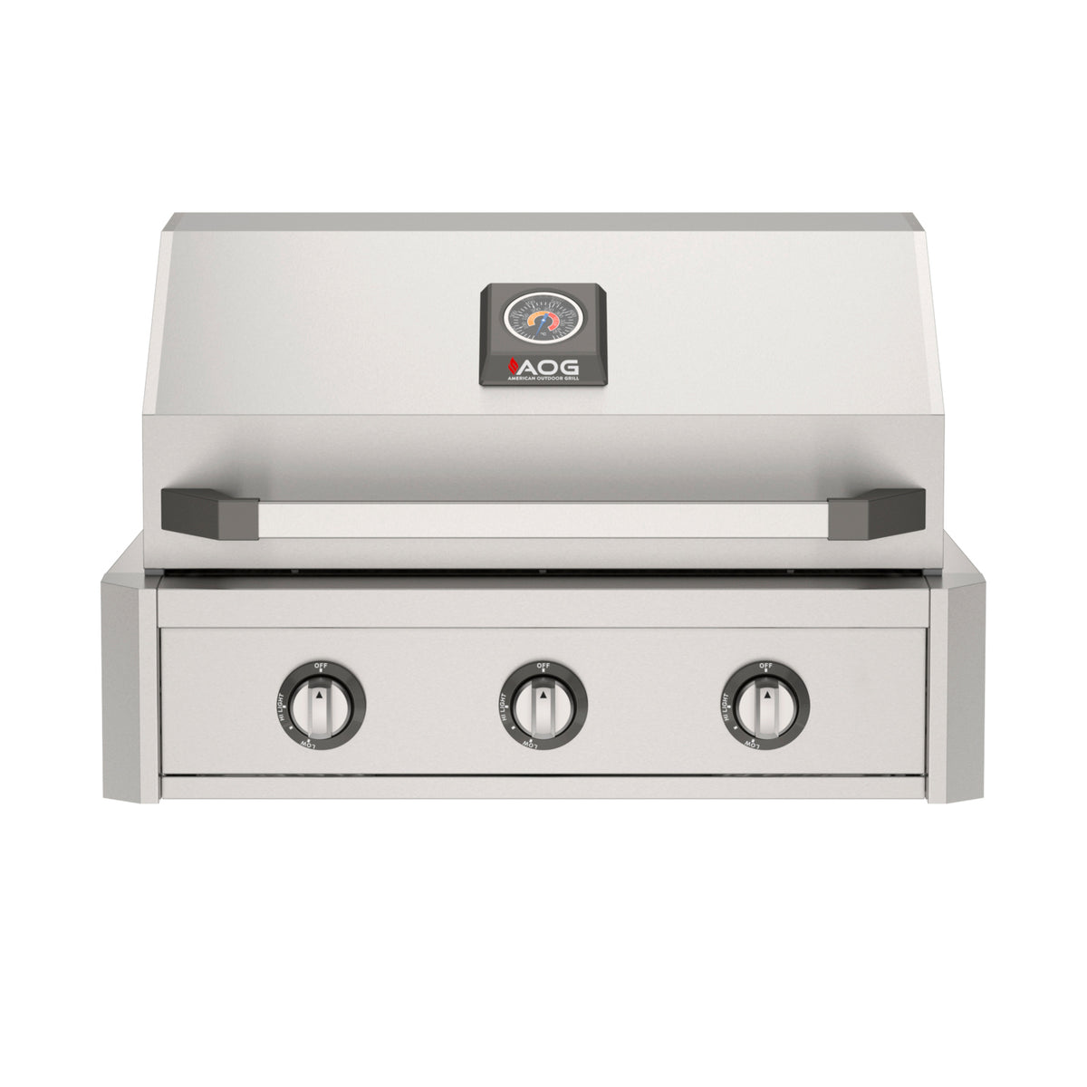 AOG30TN 30-inch T-Series built-in grill closed hood front view
