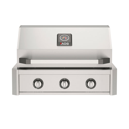 AOG30TN 30-inch T-Series built-in grill closed hood front view