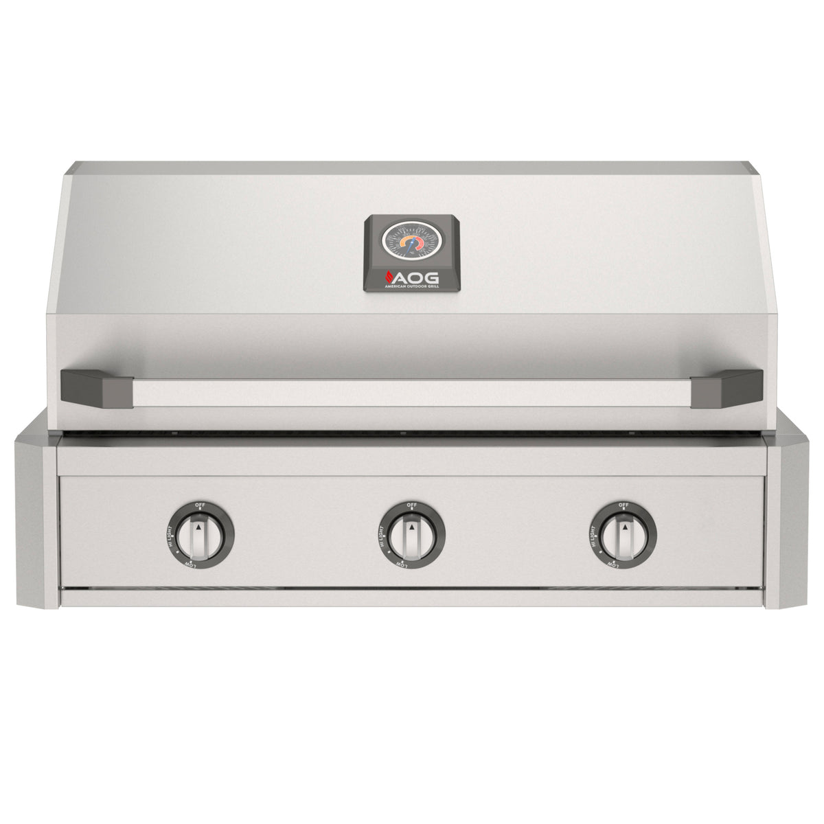 AOG36TN 36-inch T-Series built-in grill closed hood front view