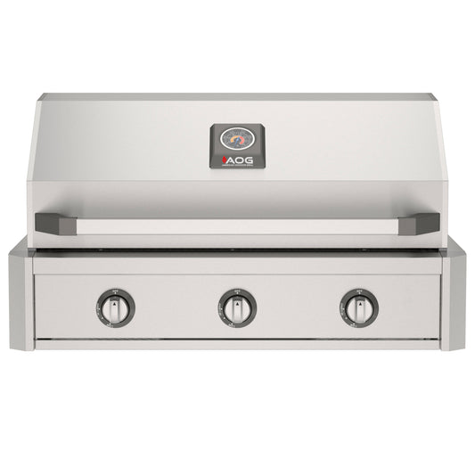 AOG36TN 36-inch T-Series built-in grill closed hood front view