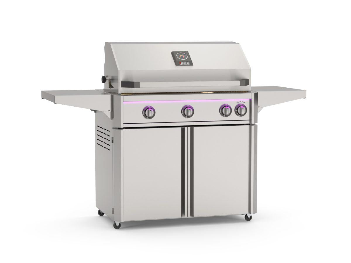 AOG 36-inch L-Series grill with optional 36CRT-25 cart base, sold separately