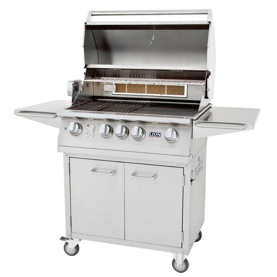 Lion L75000 32-inch freestanding grill cart detail