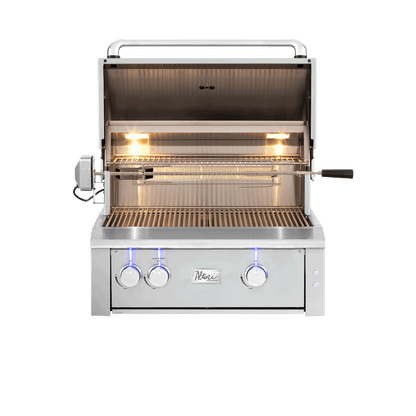 American Made Grills Alturi 30 inch built-in gas grill hood open