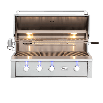 American Made Grills Alturi 42 inch built-in gas grill hood open