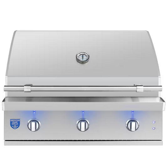 American Made Grills Atlas 36 inch built-in gas grill on white background