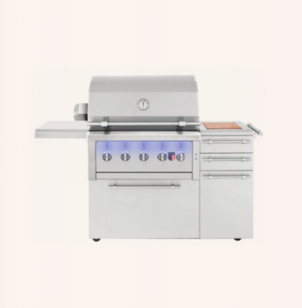 American Made Grills Ovation 36 inch freestanding hybrid grill