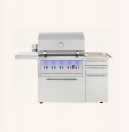 American Made Grills Ovation 36 inch freestanding hybrid grill