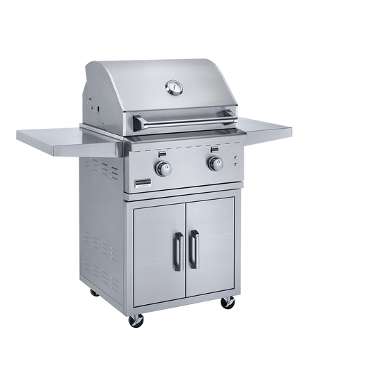 Broilmaster 26 Inch 2 Burner Gas Grill with Cart - BSG262N + BSACT26