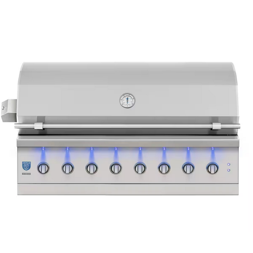 American Made Grills Encore 54 inch built-in hybrid grill on clean white background