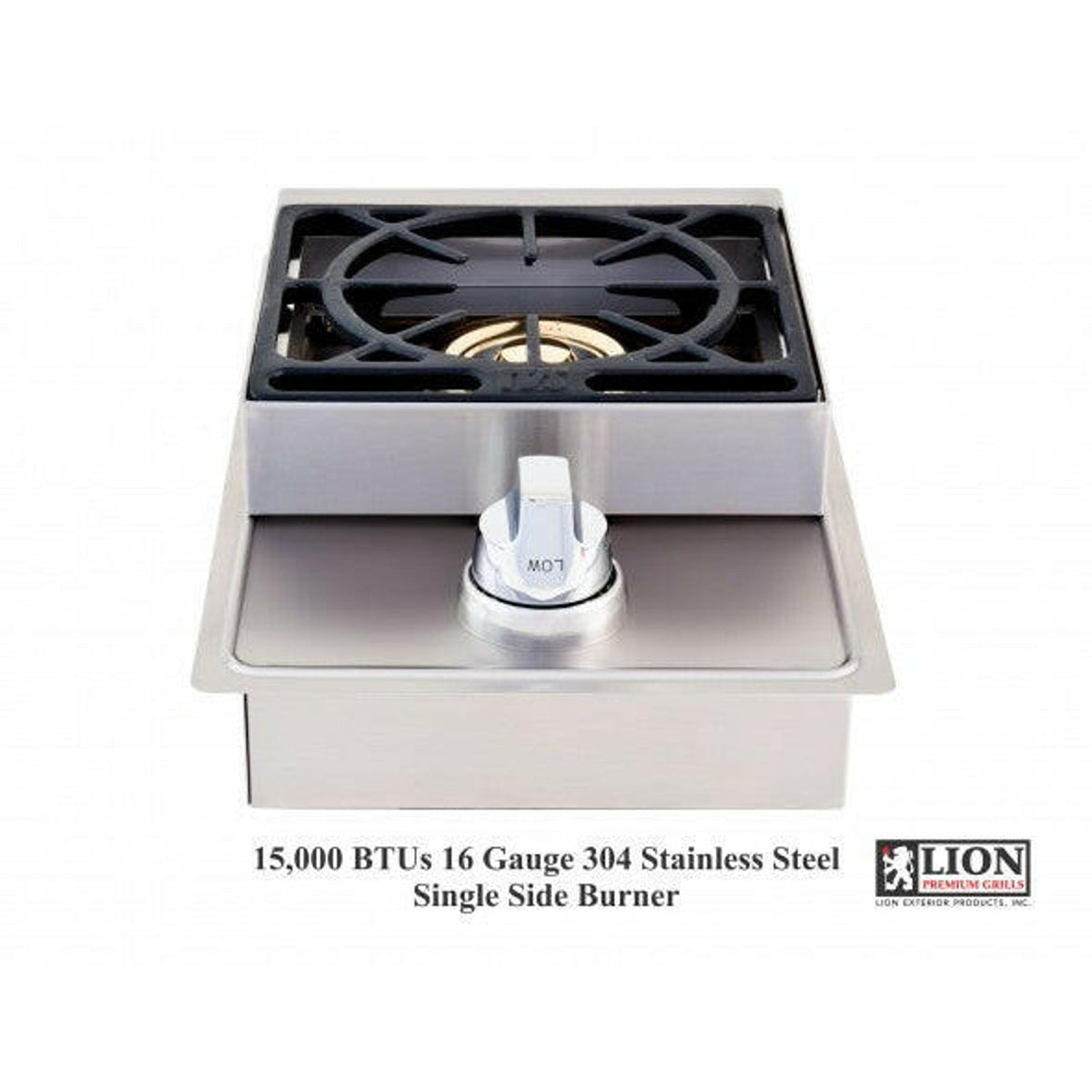 Lion single side burner for built-in outdoor kitchen