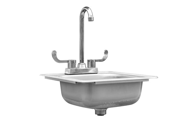 AMD-NK-15D 15 x 15 inch stainless steel drop-in sink