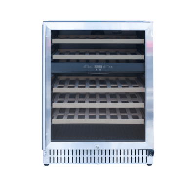 AMD 24-inch outdoor rated dual-zone wine cooler