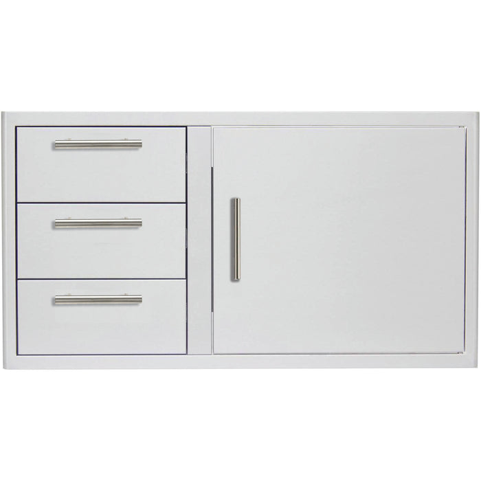 Blaze 39 inch access door and triple drawer combo BLZ-DDC-R-39-LTSC
