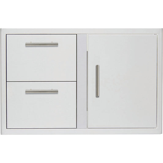 Blaze 32 inch access door and double drawer combo BLZ-DDC-R-LTSC