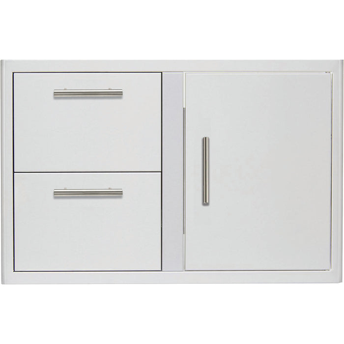 Blaze 32 inch access door and double drawer combo BLZ-DDC-R-LTSC