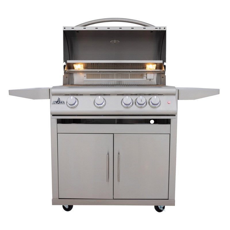 Blaze Premium LTE+ 32 inch grill on cart full view