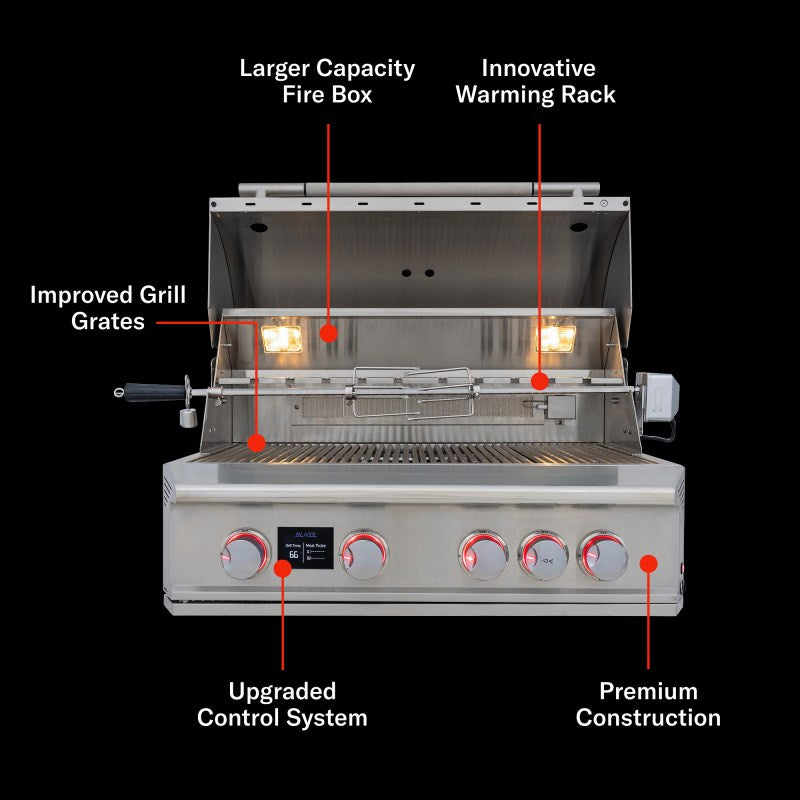 Blaze LTE PRO 32 inch grill on cart feature view