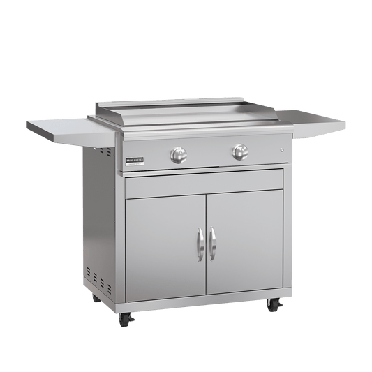 Broilmaster B-Series 32 inch gas griddle with BSACT32 stainless cart