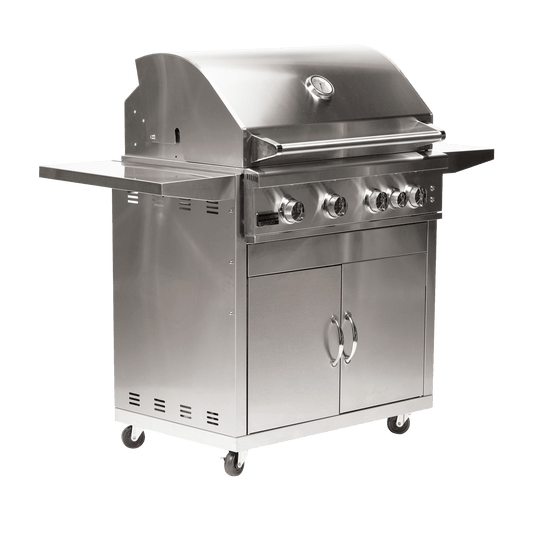 Broilmaster B-Series Marine Grade 32 grill with BSACT32 stainless cart