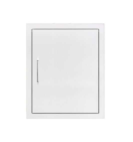 TrueFlame reversible vertical access door with modern hidden-hinge design