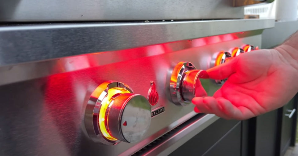 TrueFlame TF Series illuminated control knob closeup