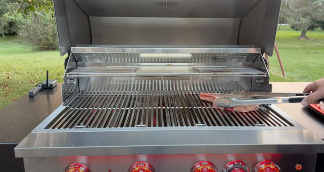 TrueFlame TF40 open cooking surface with interior lighting and LED controls