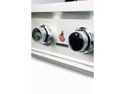 TrueFlame TFE Series stainless control knob and front panel detail