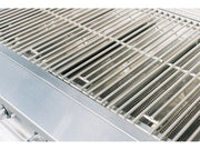 TrueFlame TFE Series round stainless cooking grates and flame tamers detail