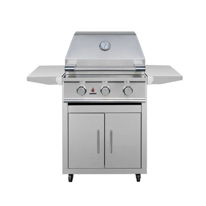 TrueFlame TFE25 freestanding grill on deluxe cart front view