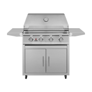 TrueFlame TFE32 freestanding grill on deluxe cart front view