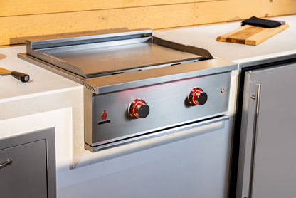 TrueFlame TFG30 built-in griddle flat top and illuminated controls